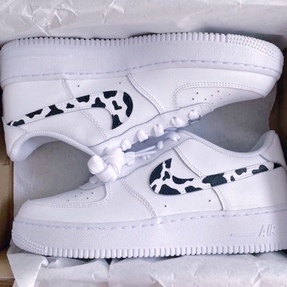 Nike Air Force 1s Cow Custom - Picture 2 of 2